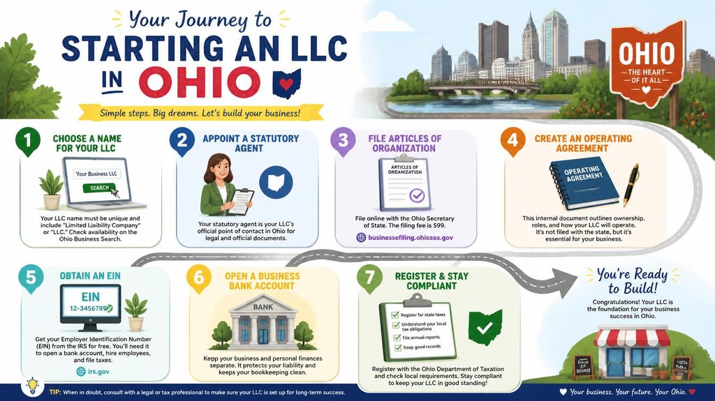 How to Start an LLC in Ohio in 7 Steps